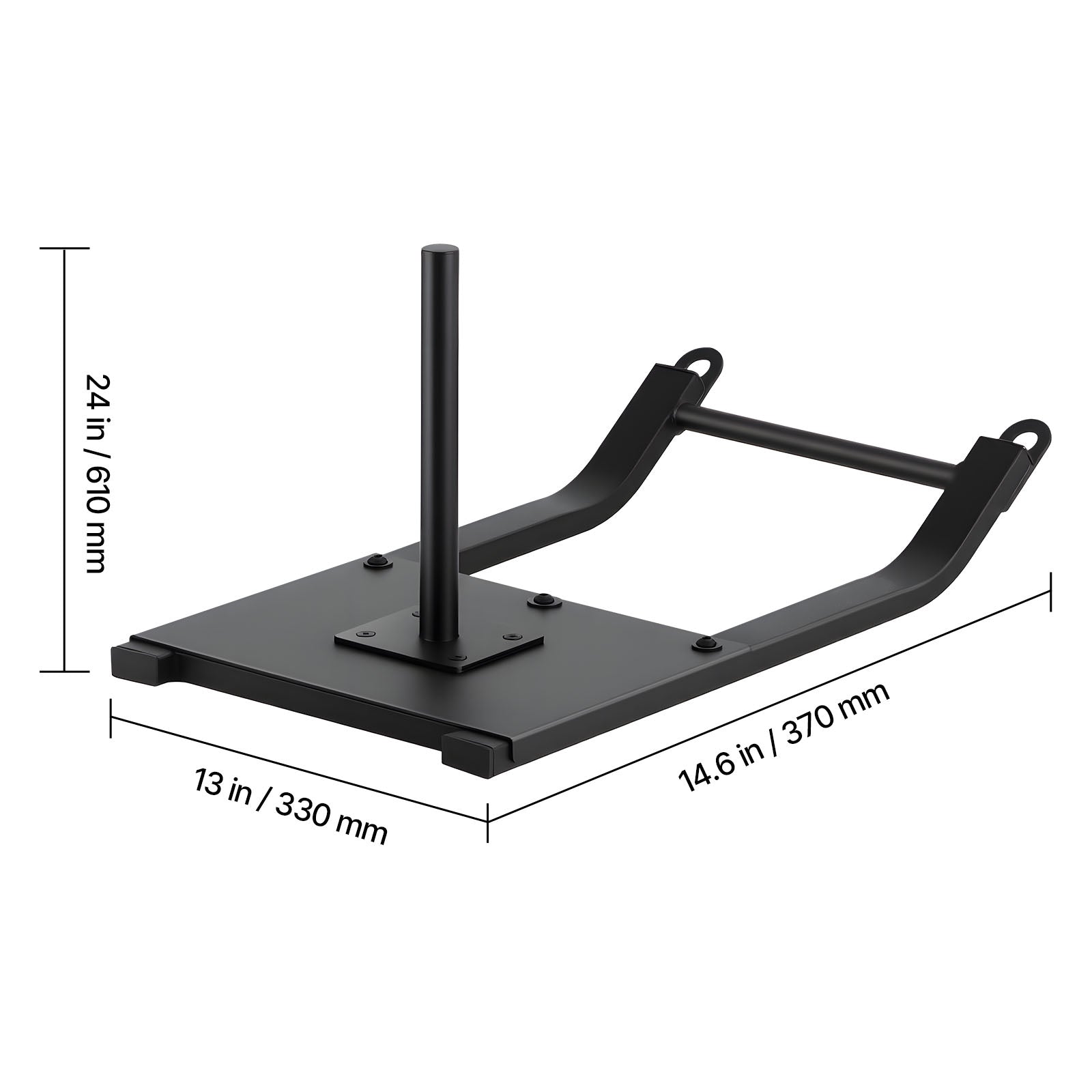 Weight Power Pull Push Sled Workout Fitness Strength Speed Training Sled Black