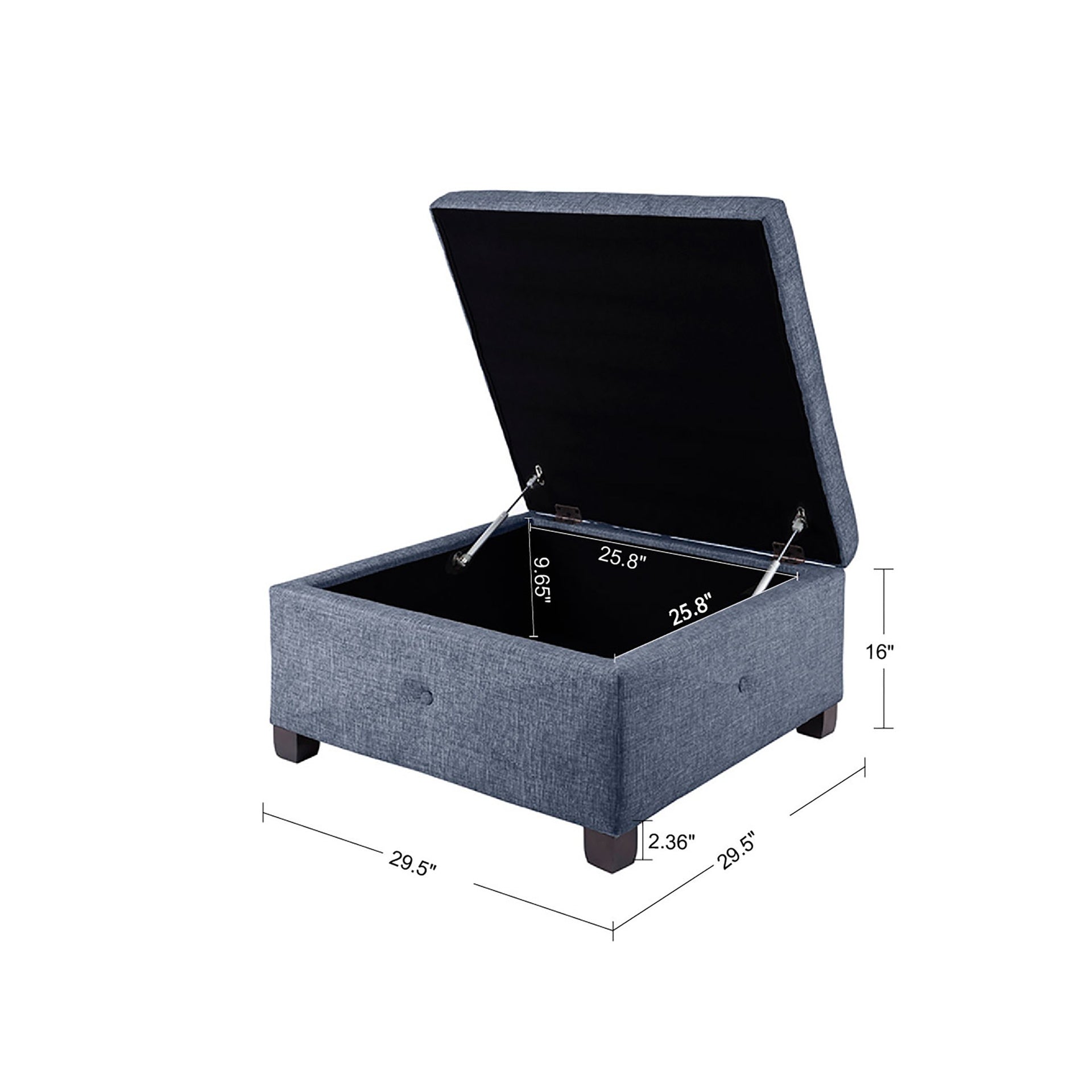 Soft Close Storage Ottoman