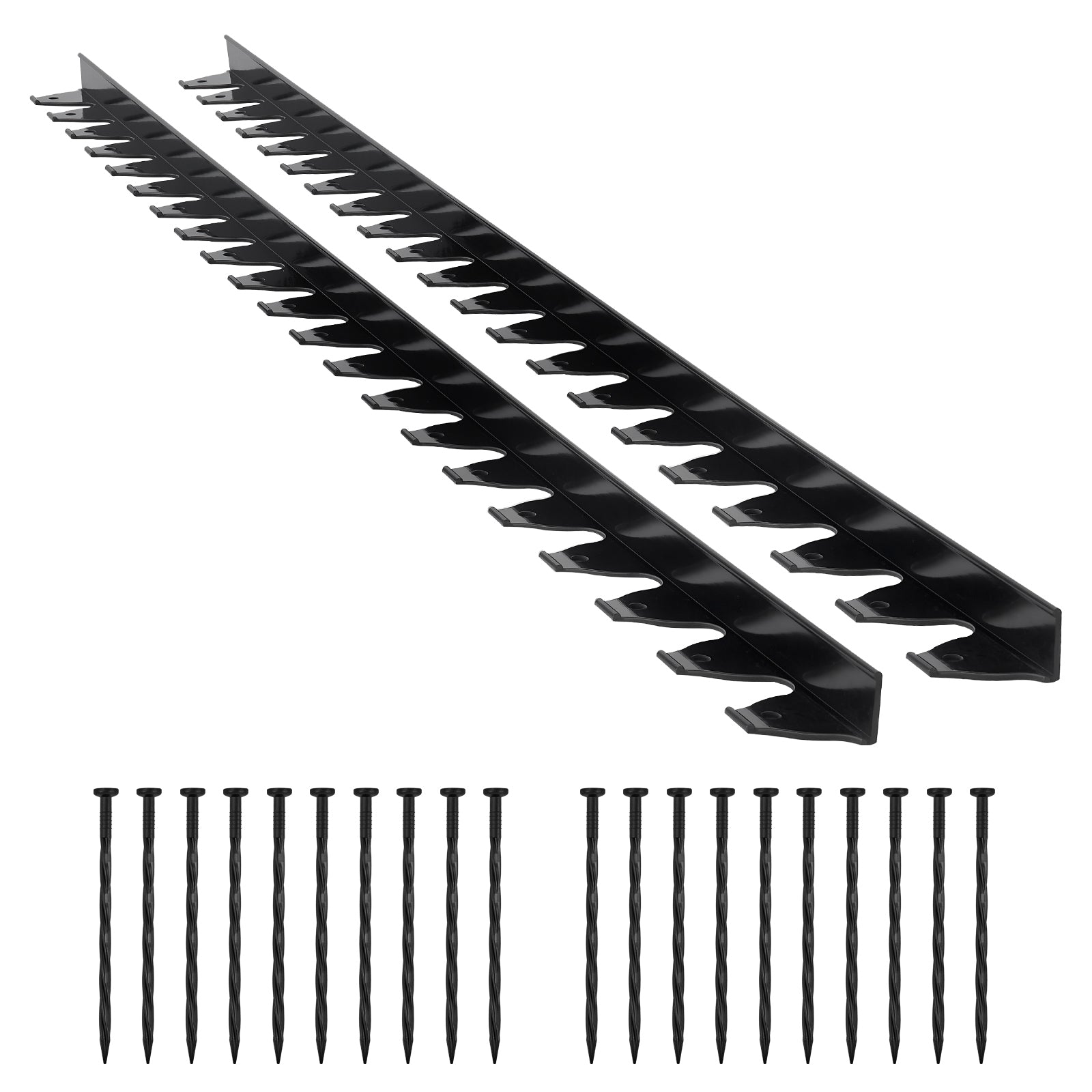 Landscape Edging Border 10Pcs 6 ft x 1.6 in Plastic Garden Edging No Dig
