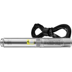 Deep Well Submersible Pump, 0.5HP 115V/60Hz, 28gpm Flow 167ft Head, with 33ft Electric Cord, 4" Stainless Steel Water Pumps for Industrial, Irrigation&Home Use, IP68 Waterproof Grade