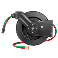 Retractable Welding Hose Reel 1/4 in x 50FT Oxygen Acetylene Rubber Hose R Grade