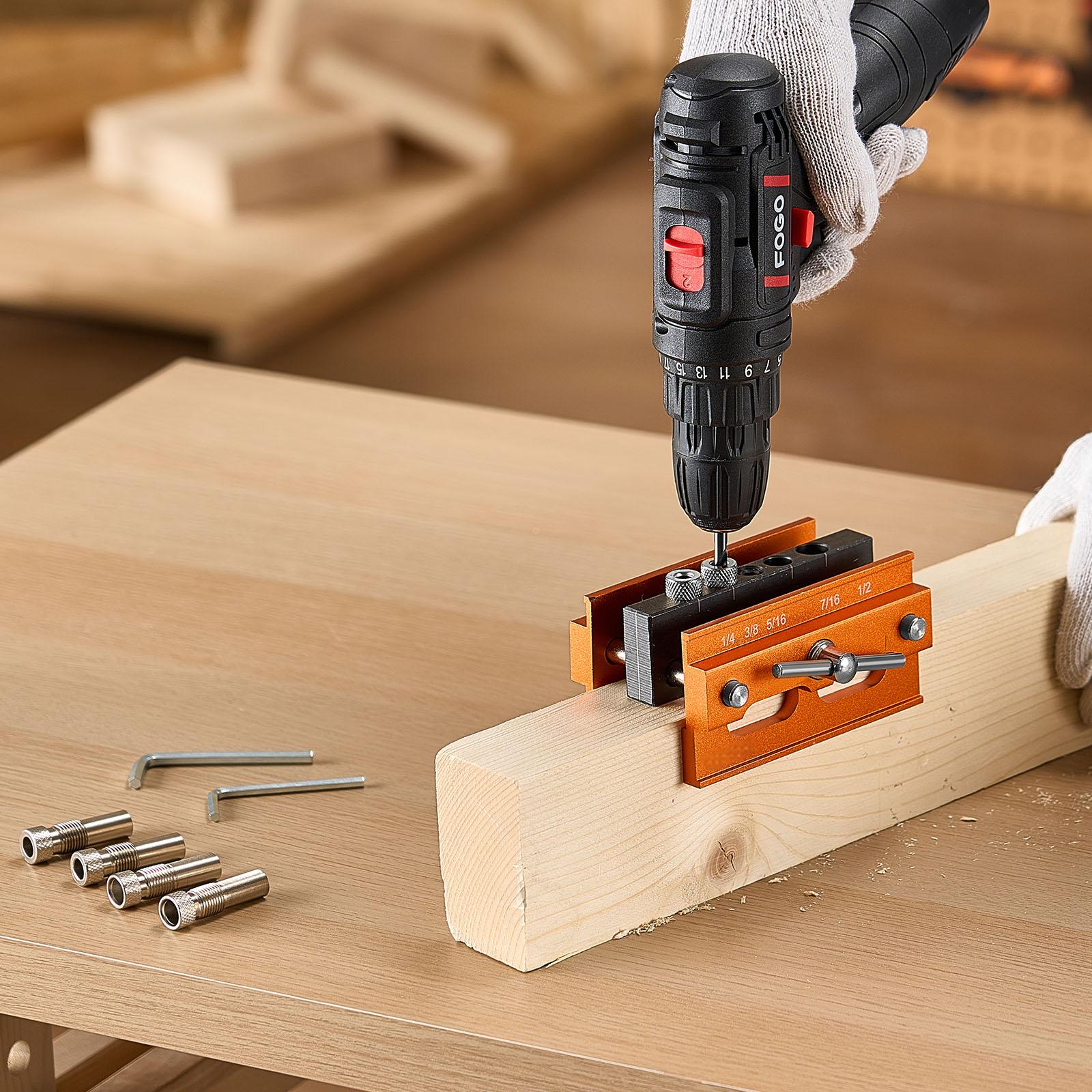 Doweling Jig Kit Self Centering Dowel Drill Jig for Straight Holes Woodworking