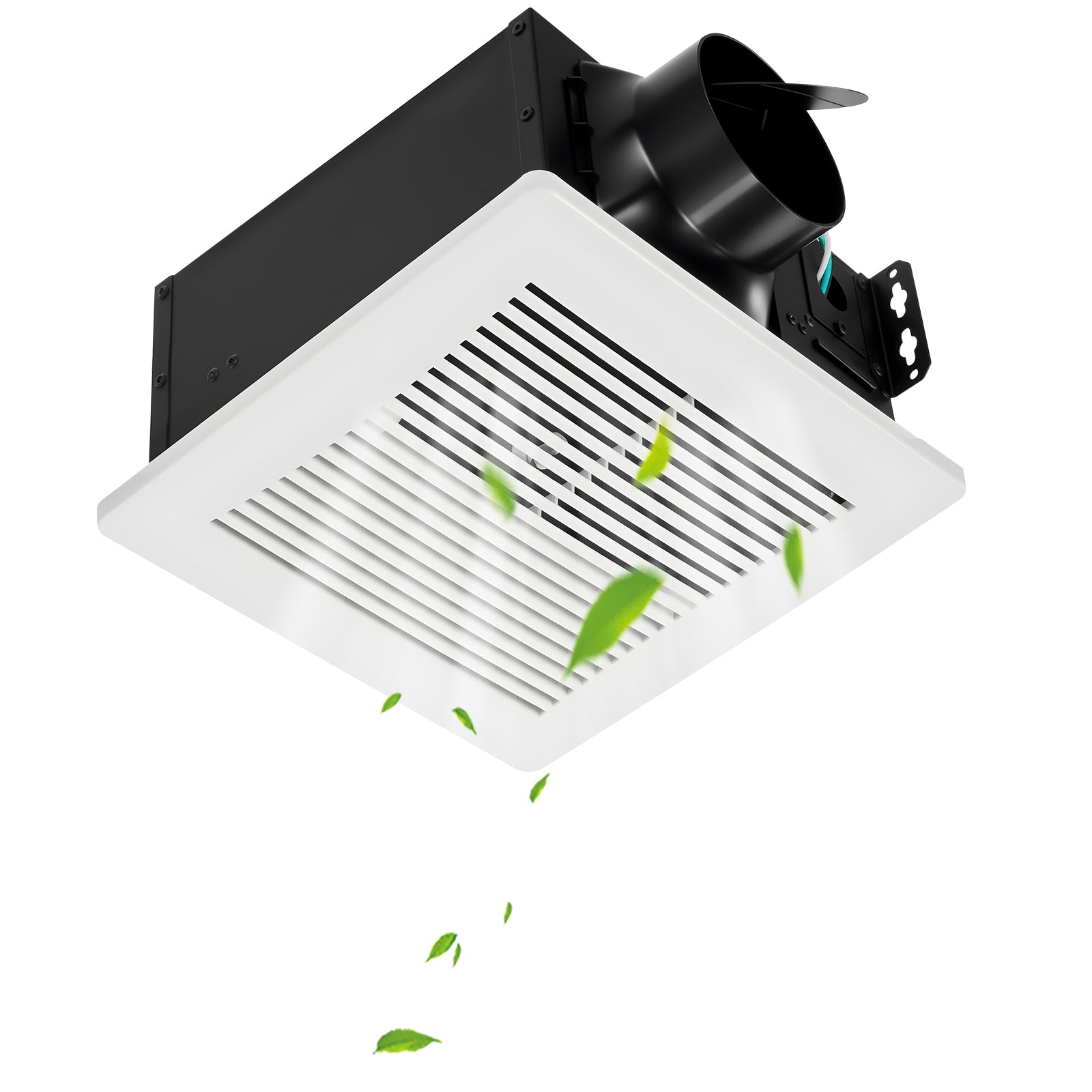 Bathroom Exhaust Fan, 80 CFM Bathroom Vent, Low-Noise, Premium Motor Ceiling Fan, Standard 4-inch Duct Interface for Laundry Room, Storage Room, Home Ventilation, White