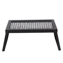 Folding Campfire Grill, Heavy Duty Steel Mesh Grate, 18" Portable Camping Grates Over Fire Pit, Camp Fire Cooking Equipment with Legs Carrying Bag, Grilling Rack for Outdoor Open Flame Cooking