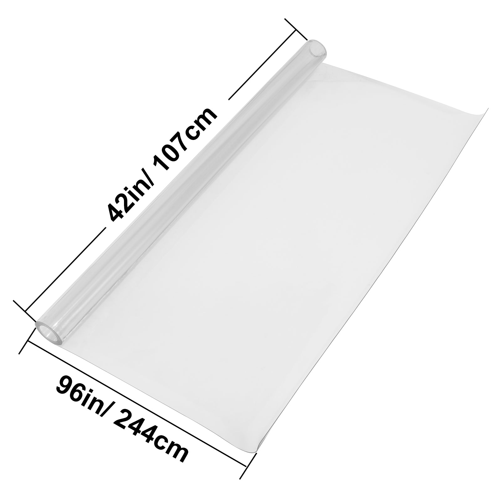 96 x 42 Inch Clear Table Cover Protector, 2mm Thick Clear Desk Protector Table Pads, Plastic Tablecloth Table Protector for Dining Room Table