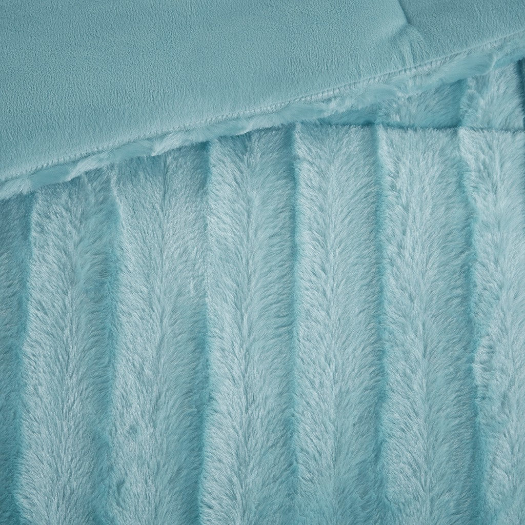 Full/Queen Faux Fur Comforter Mini Set