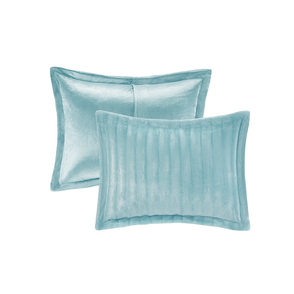 Full/Queen Faux Fur Comforter Mini Set