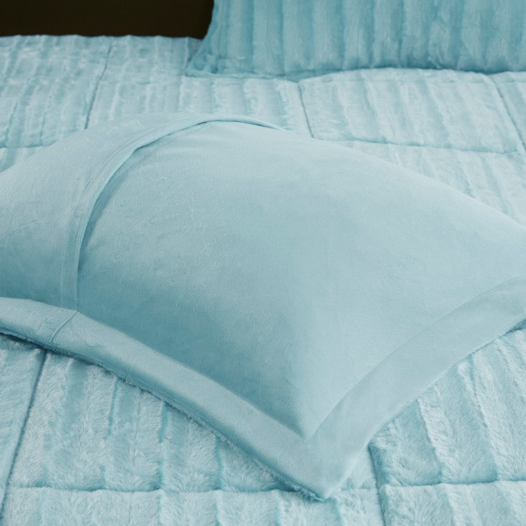Full/Queen Faux Fur Comforter Mini Set