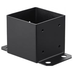 6x6 Post Base 4 Pcs, Inner Size 5.6"x5.6" Post Base Brackets, Heavy Duty Powder-Coated Post Anchor Matte Black Wood Post Brackets for Pavilion Deck Railing Support Deck Base Plate