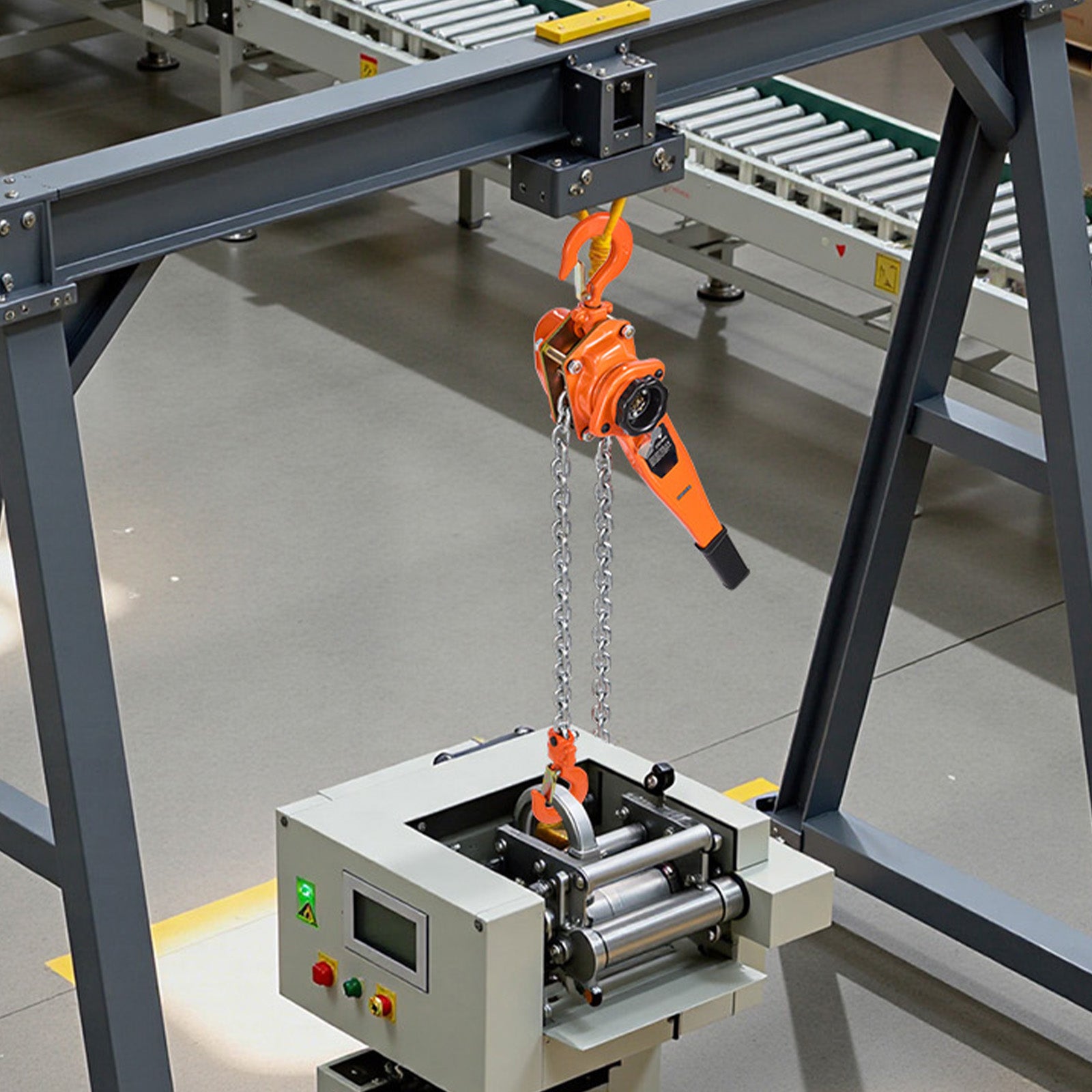 Manual Lever Chain Hoist, 1-1/2T 3300LBS Capacity Heavy Duty Come Along, 20FT Lift G80 Alloy Steel Chain With Dual Pawl Mechanical Brake,360°Rotating Hooks, for Warehouse Construction Garage