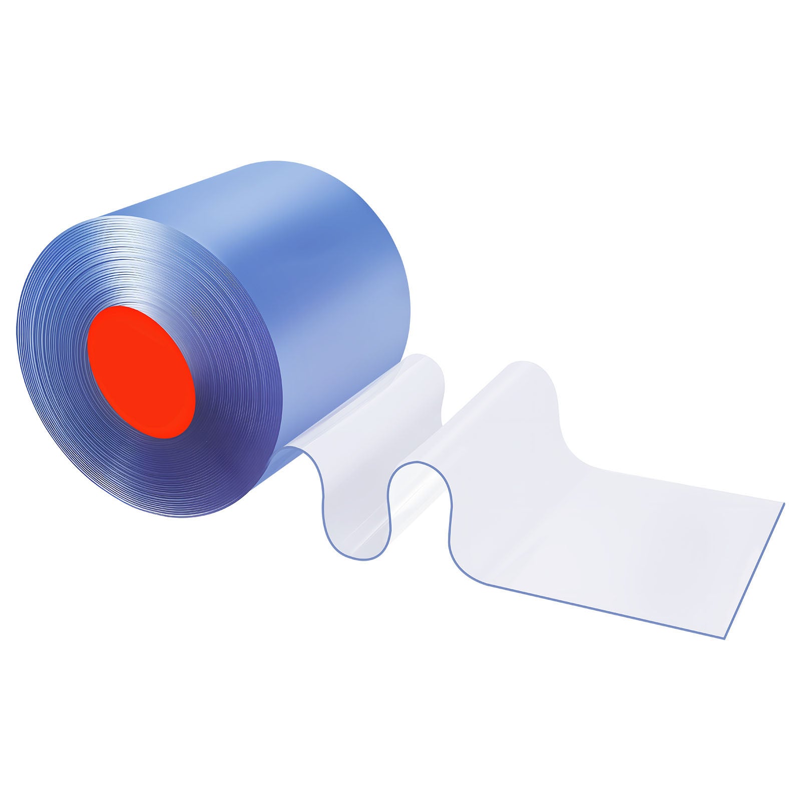 Clear PVC Strip Curtain, 101 ft Length x 12 in Width, Thermal Insulating Plastic Door Strip Bulk Roll, Walk in Freezer Cooler Curtain Strips for Doorways of Supermarket, Garage, Warehouse