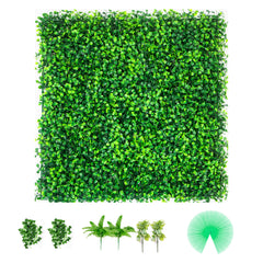 Artificial Boxwood Panels, 20 PCS 20"x20" Boxwood Hedge Wall Panels, PE Artificial Grass Backdrop Wall 1.6", Privacy Hedge Screen for Decoration of Outdoor, Indoor, Garden, Fence, and Backyard