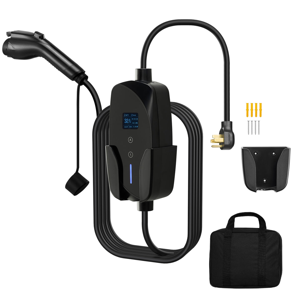 Level 2 EV Charger Portable Charger 32A 240V NEMA 14-50P with 25 ft Cable