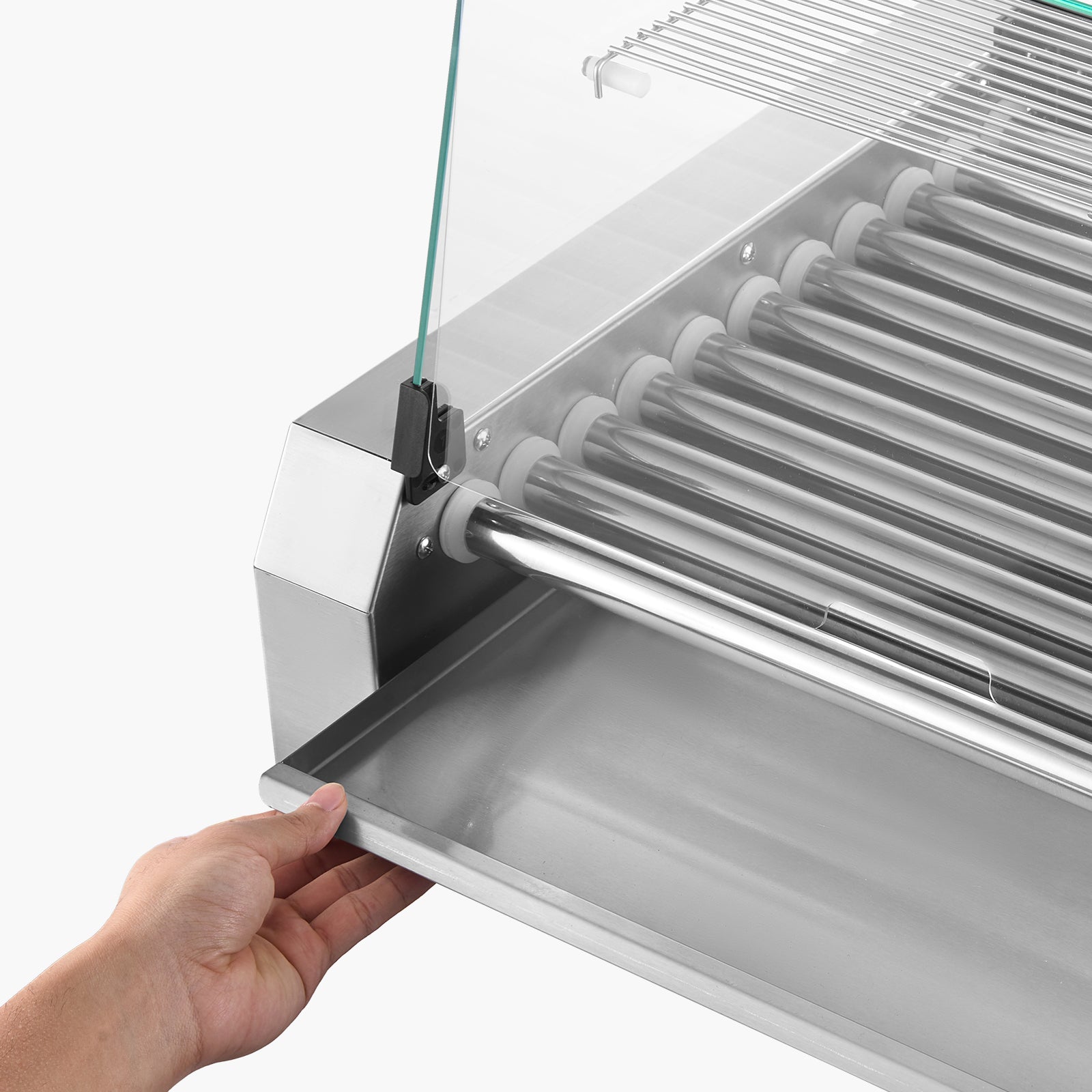 Electric 30 Hot Dog 11 Roller Commercial Grill Cooker Machine Cover 1600W