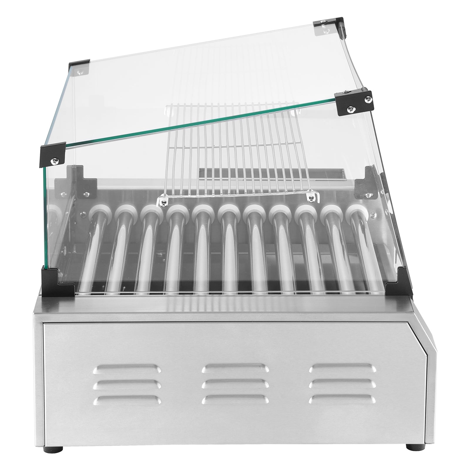 Electric 30 Hot Dog 11 Roller Commercial Grill Cooker Machine Cover 1600W