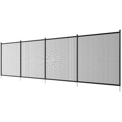 Pool Fence, 4 x 48 FT Pool Fences for Inground Pools, Removable Child Safety Pool Fencing, Easy DIY Installation Swimming Pool Fence, 340gms Teslin PVC Pool Fence Mesh Protects Kids and Pets