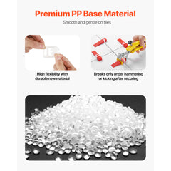 Tile Leveling System Clips, 700-Piece 1/8" Tile Spacers Clips Tile Tools, 3mm Floor Wall Spacer Tiling Tool Set, Tile Installation Tools for Professional Ceramic Tile and Stone Installation