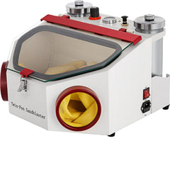 Twin Pen Sandblaster Double Pen Sand Blaster Machine for Dental Lab 2 Tanks Lamp