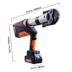 Pro Press Tool, 18V Electric Pipe Crimping Tool for 1/2" to 2" Stainless Steel, Copper, PEX Pipes, 360° Rotation Automatic Crimper with Brushless Motor & 6 Pro Press Jaws