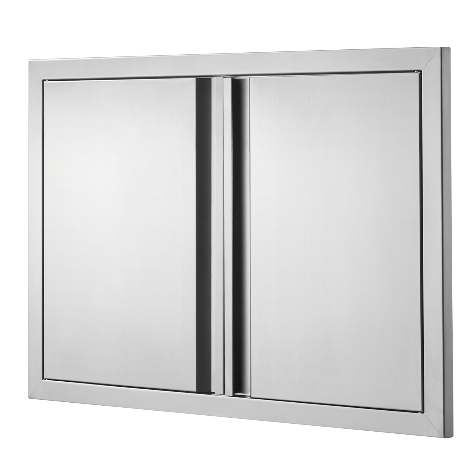 BBQ Access Door, 28W x 19H Inch Double Outdoor Kitchen Door, Stainless Steel Flush Mount Door, Wall Vertical Door with Recessed Handles , for BBQ Island, Grilling Station, Outside Cabinet