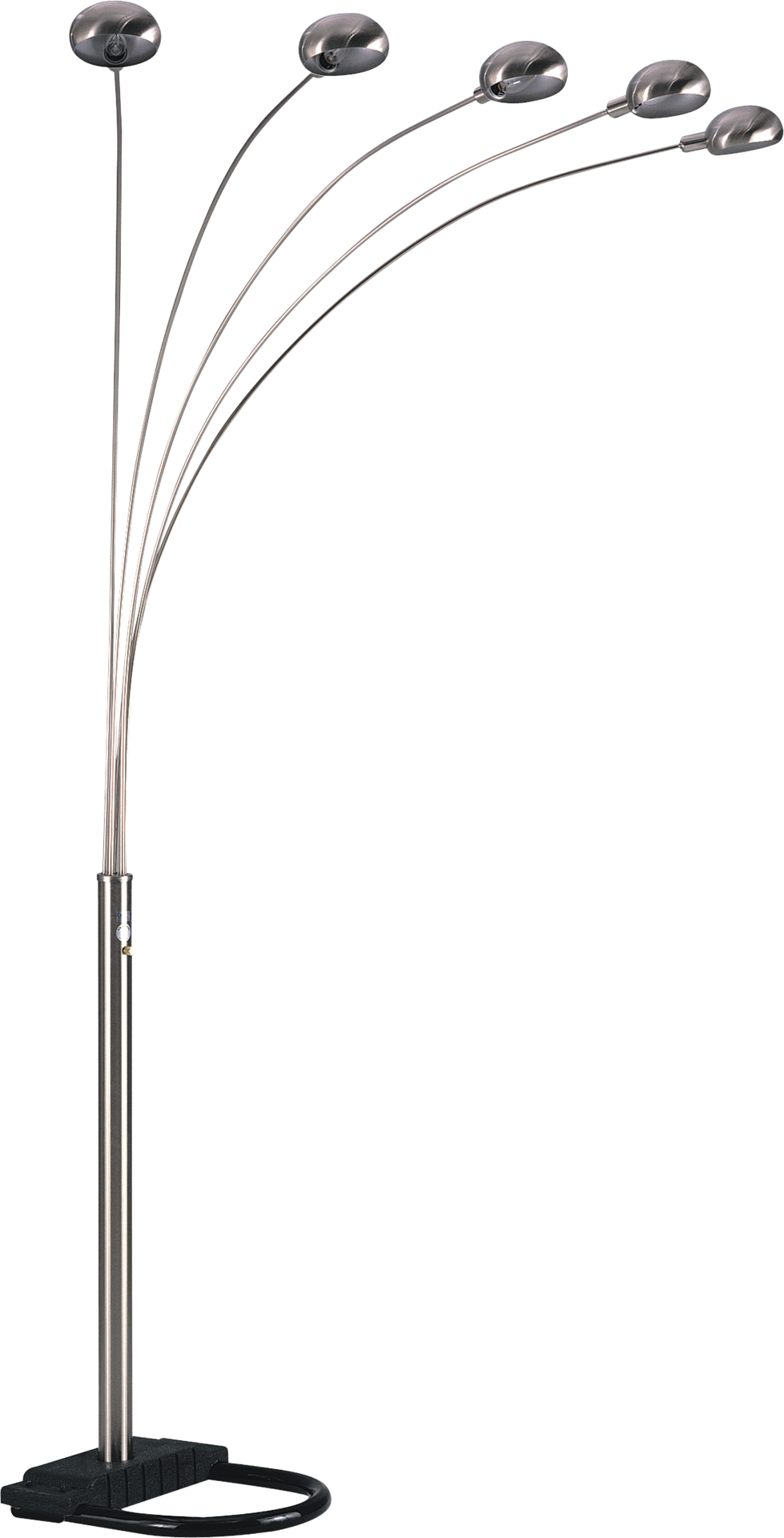 84"H SILVER 5-HEAD CAP STYLE FLOOR LAMP (1PC/CTN) (2.24/33.97)