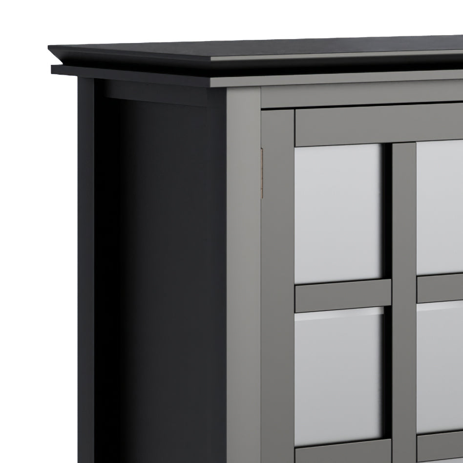 Artisan 38 inch Wide Solid Wood Medium Storage Cabinet in Black