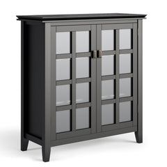 Artisan 38 inch Wide Solid Wood Medium Storage Cabinet in Black