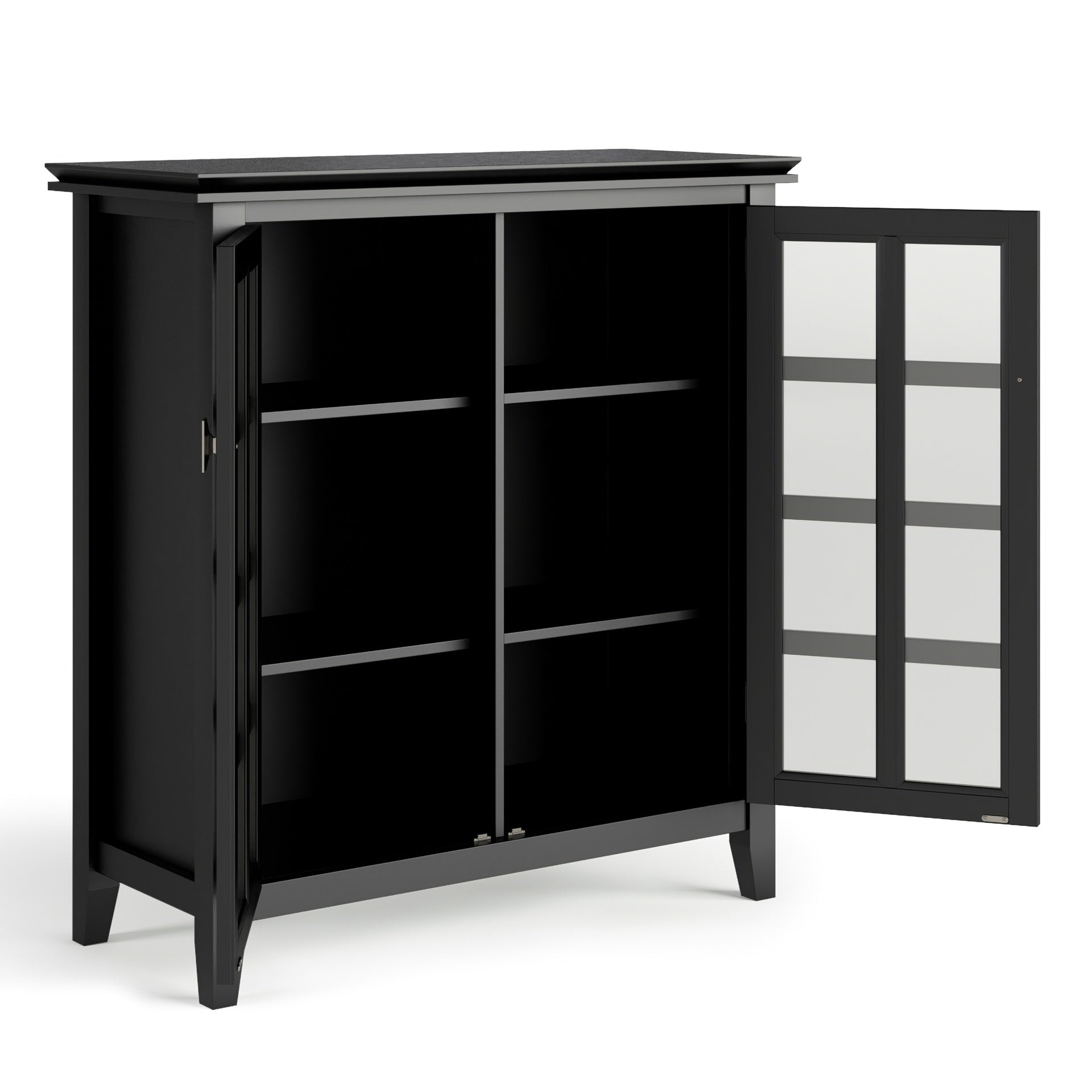 Artisan 38 inch Wide Solid Wood Medium Storage Cabinet in Black