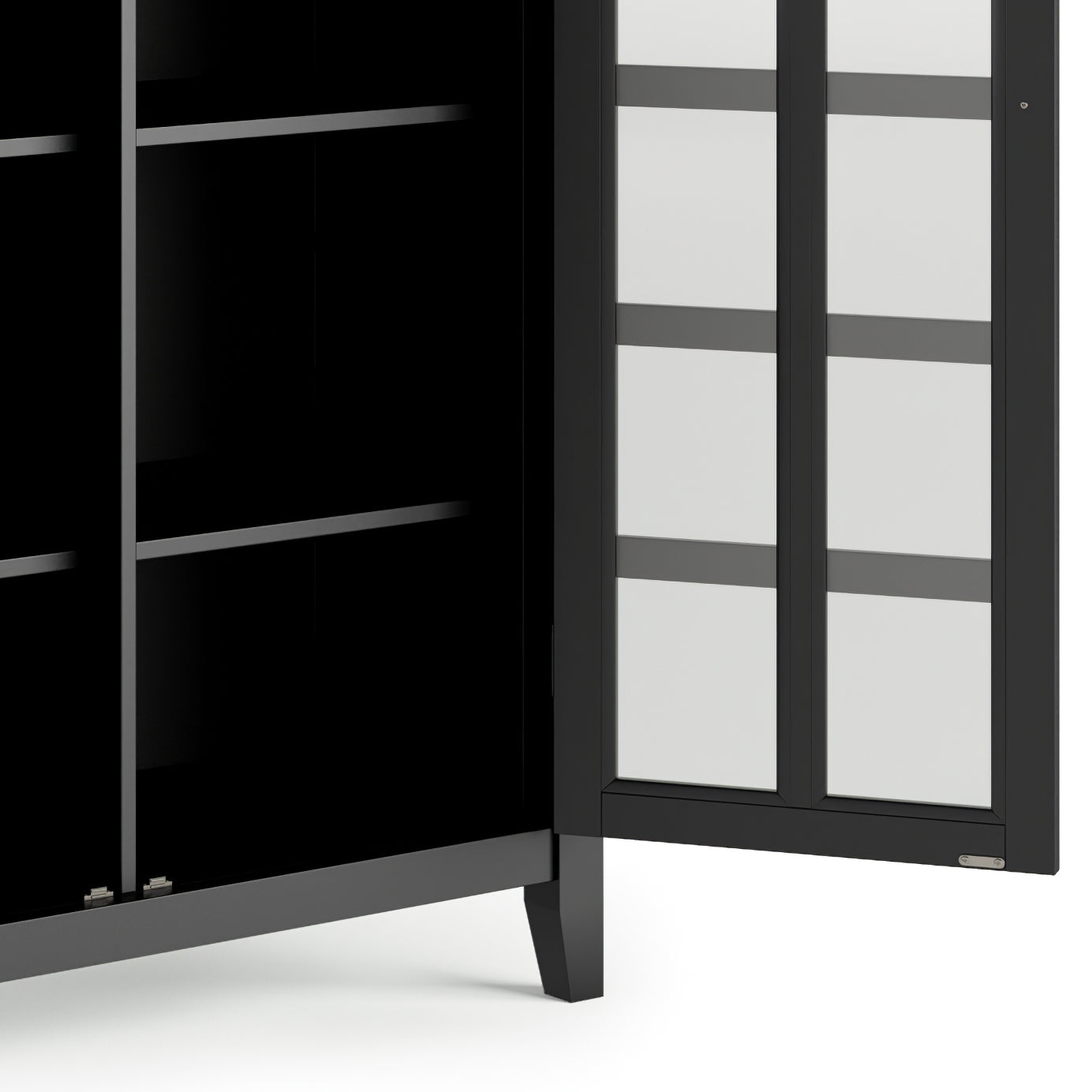 Artisan 38 inch Wide Solid Wood Medium Storage Cabinet in Black