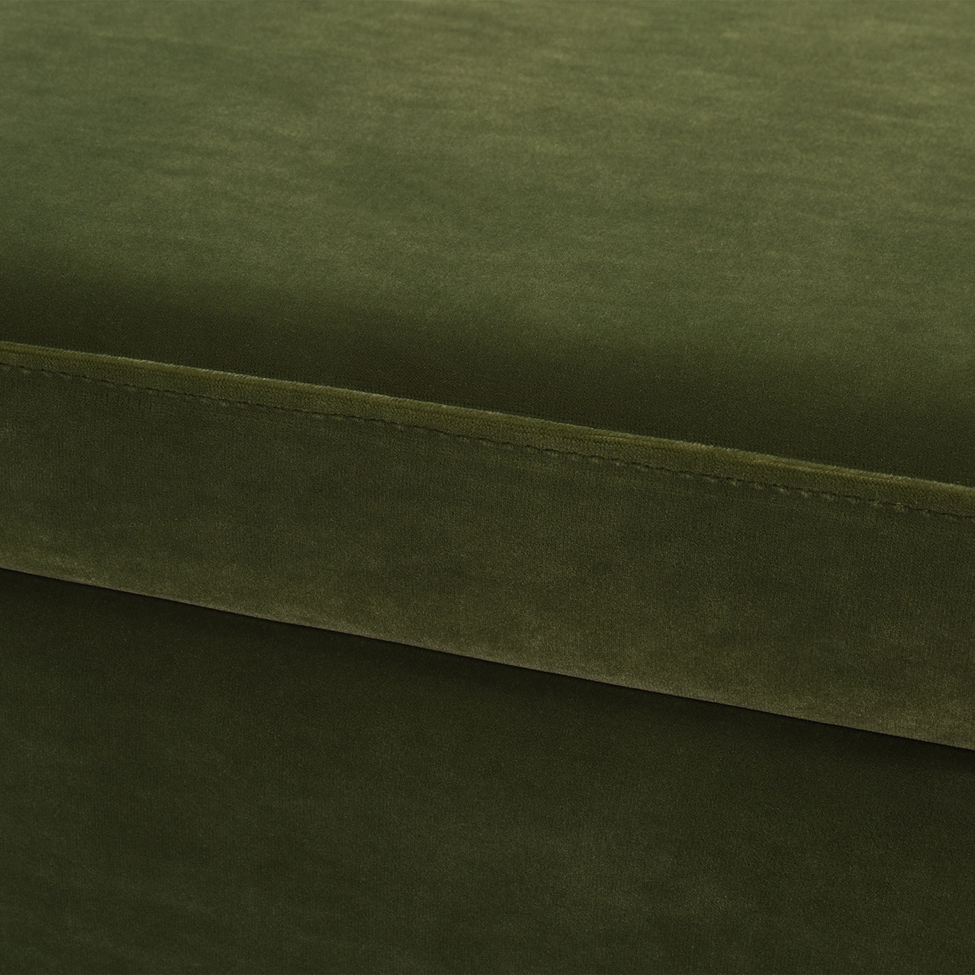 Knox 35" Square Storage Cocktail Ottoman, Olive Green Performance Velvet