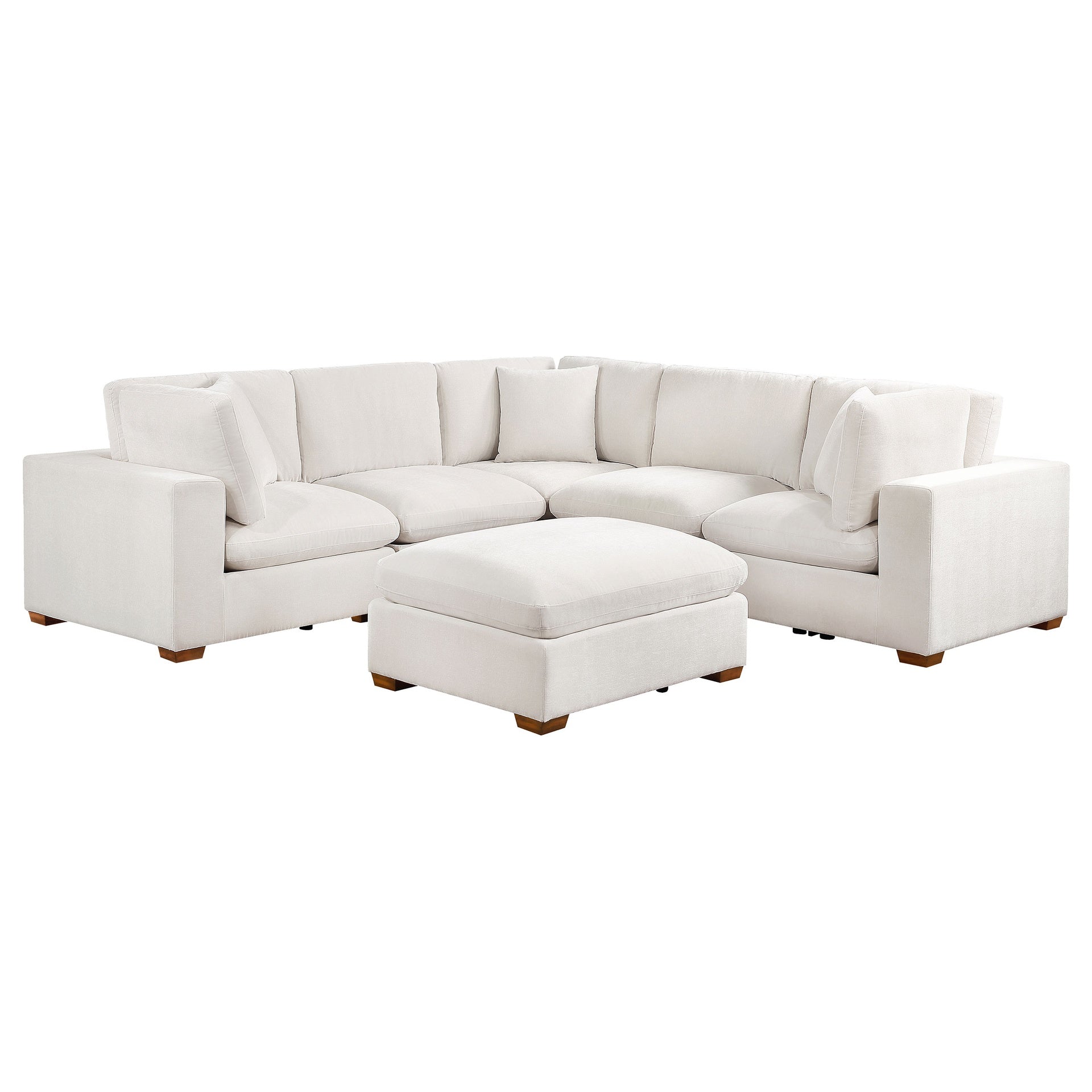 Murtagh Ivory 6-piece Upholstered Modular Sectional Sofa