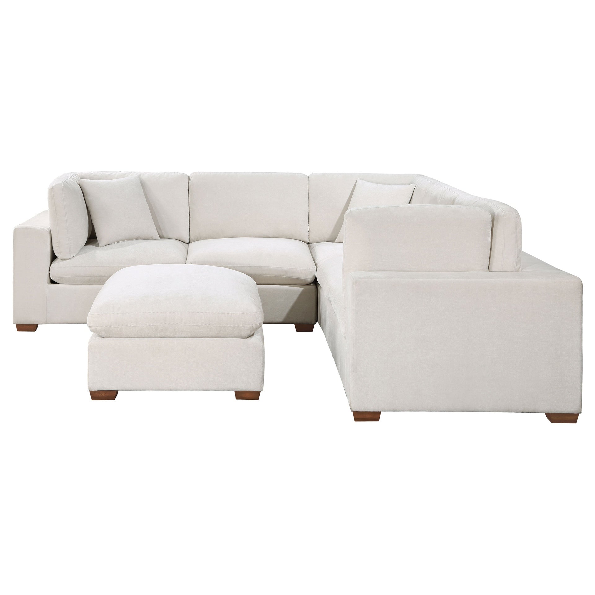 Murtagh Ivory 6-piece Upholstered Modular Sectional Sofa