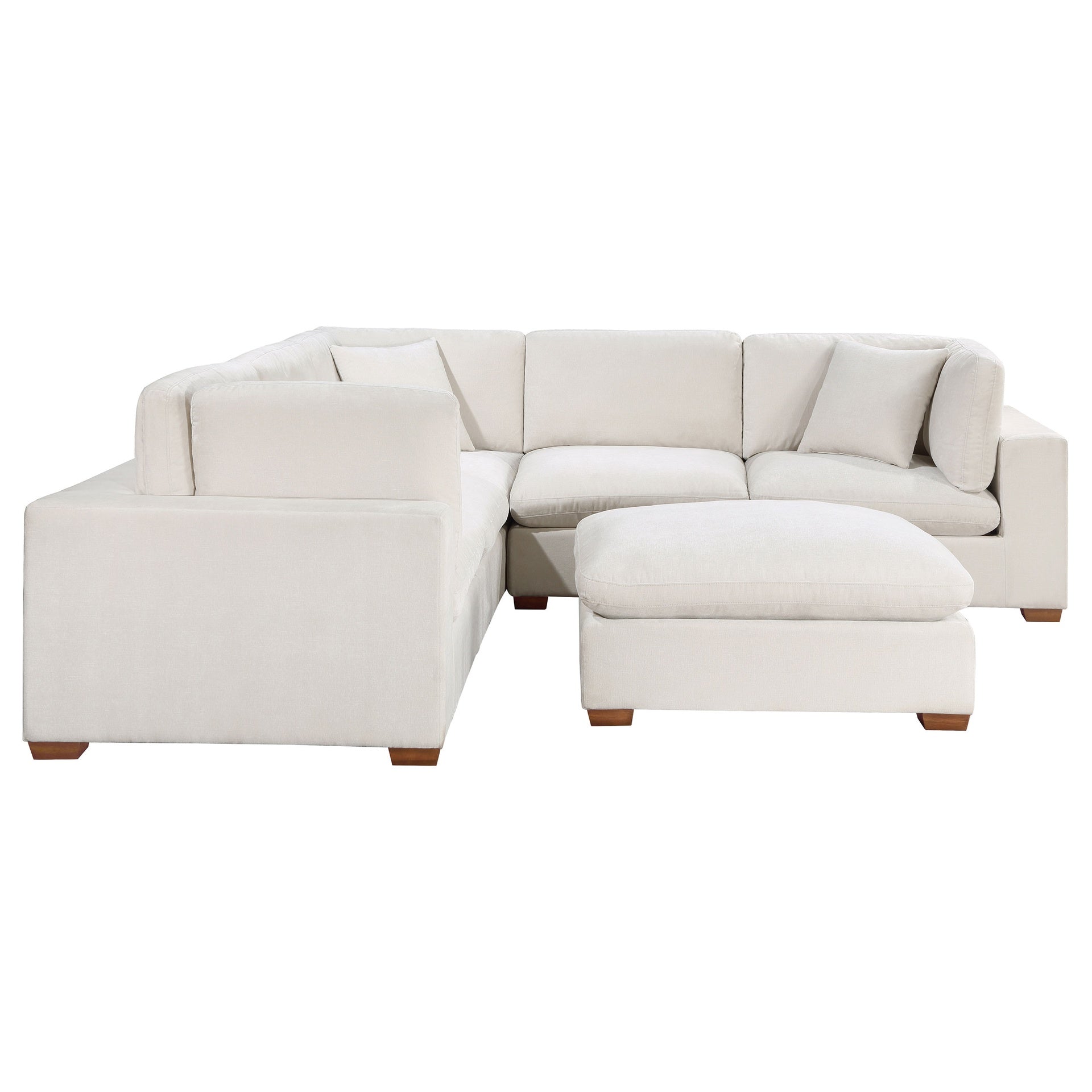 Murtagh Ivory 6-piece Upholstered Modular Sectional Sofa
