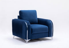 Wenona Blue Velvet Chair