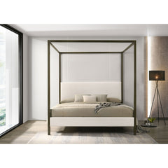Mellie Vanilla Eastern King Canopy Bed
