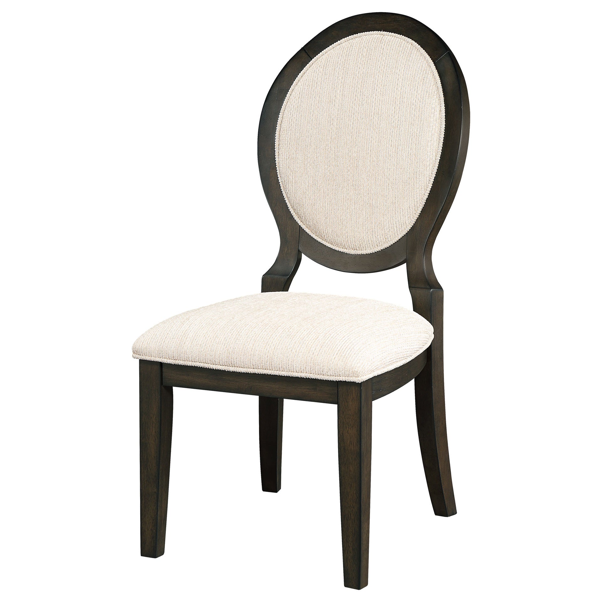 Fulton Dark Cocoa Oval Back Dining Side Chair  (2 of Set)