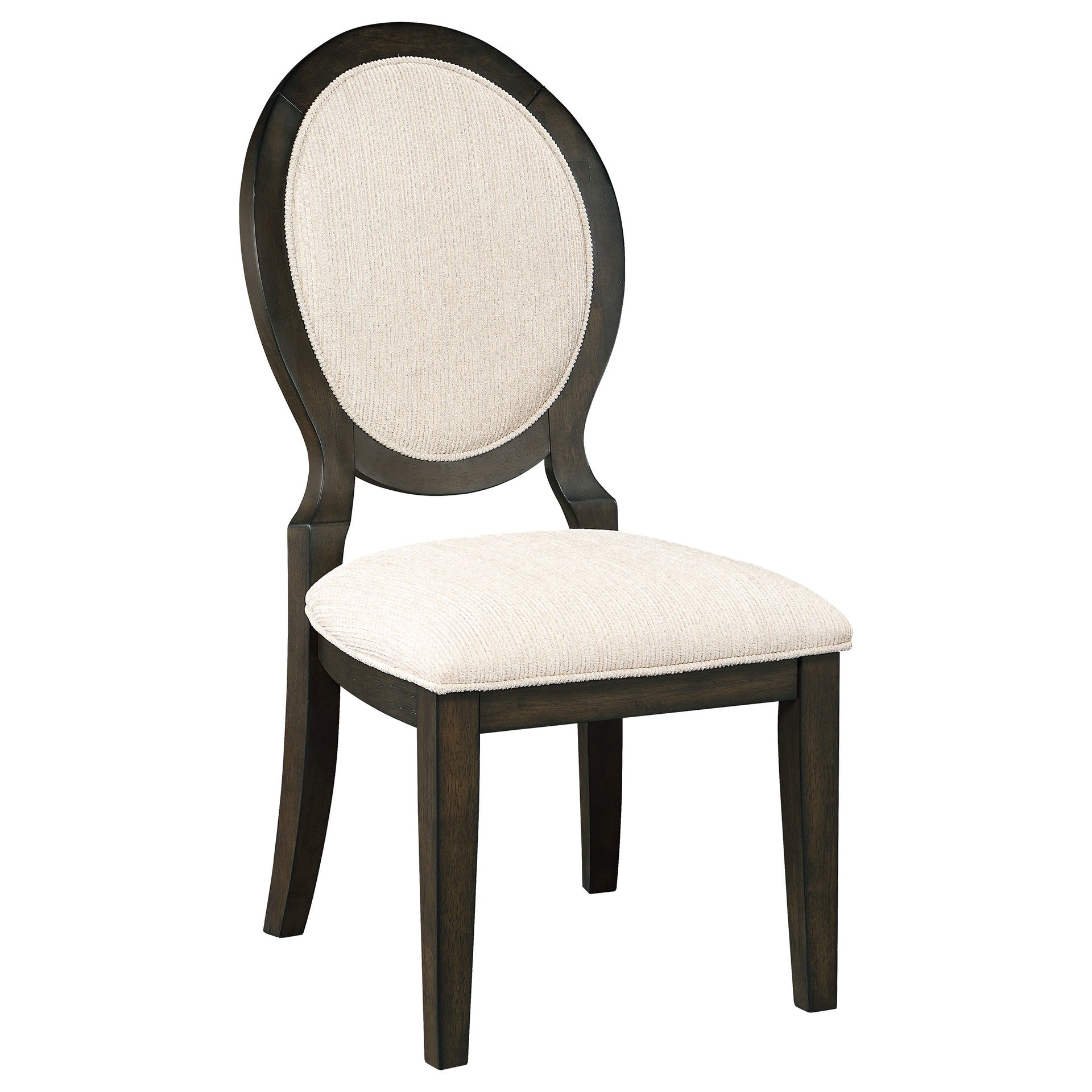 Fulton Dark Cocoa Oval Back Dining Side Chair  (2 of Set)