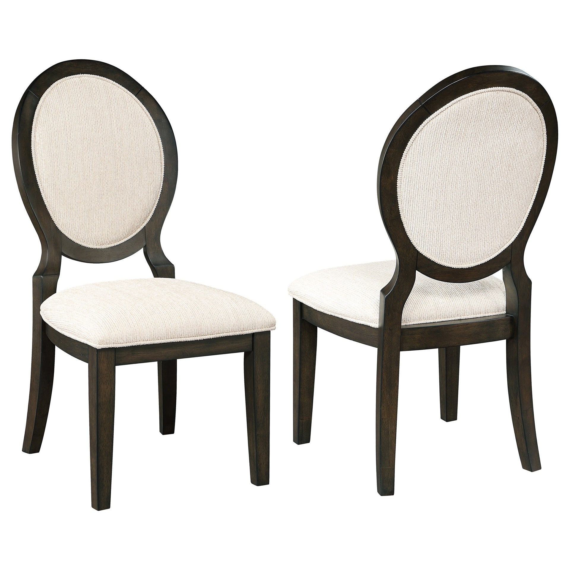Fulton Dark Cocoa Oval Back Dining Side Chair  (2 of Set)