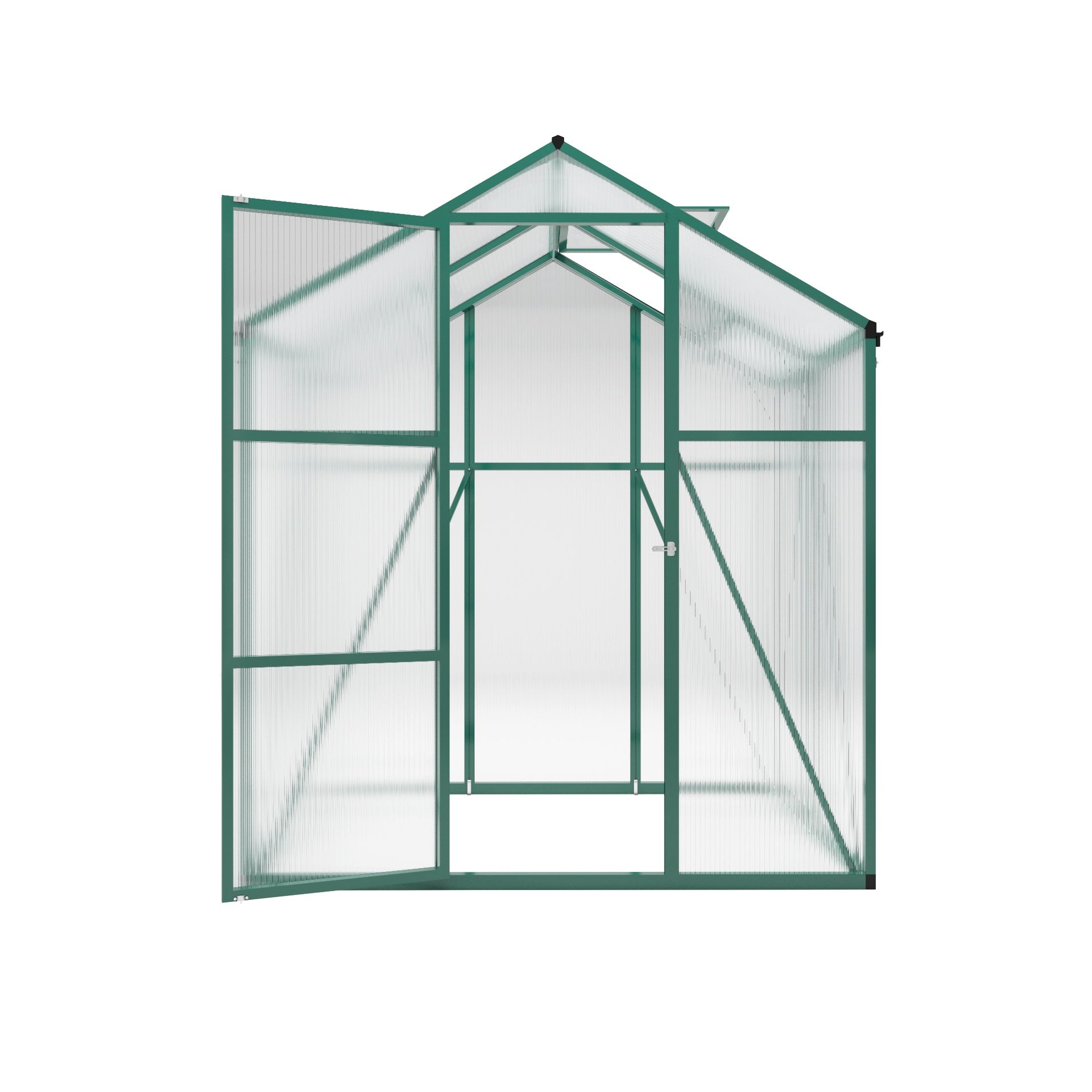 Newly marketed 6x4 FT Gain height windproof aluminum greenhouse Polycarbonate Greenhouse  Heavy Duty Walk-in Greenhouses for Outdoor Backyard in All Season