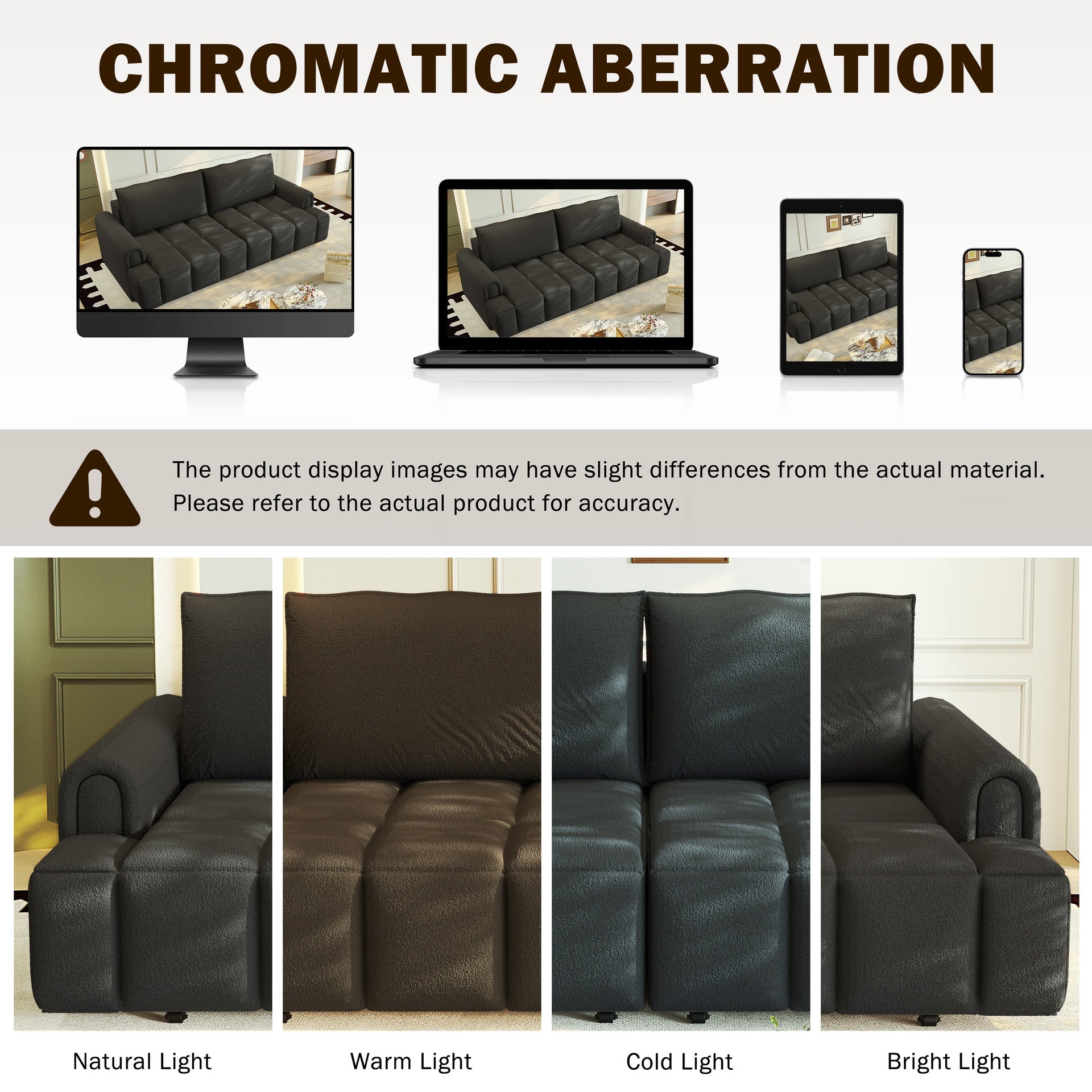 90.2" Comfy 4-Seater Modern Teddy Fabric Couch with Seats Storage, King Size 3-in-1 Convertible Sleeper Sofa Bed for Living Room,Office,Apartment,Black(Old SKU:W1885S00251)