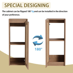 36" Bathroom Side Cabinet,Soft Close Doors,Float Mounting Design,(KD-Packing)