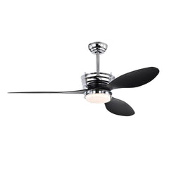 52'' ABS Blades Ceiling Fan with Lights and DC Remote, DC Motor Modern Ceiling Fan with 3 ABS Fan Blades & 2 Down Rods, Indoor Ceiling Fan with Light for Bedroom,Living room