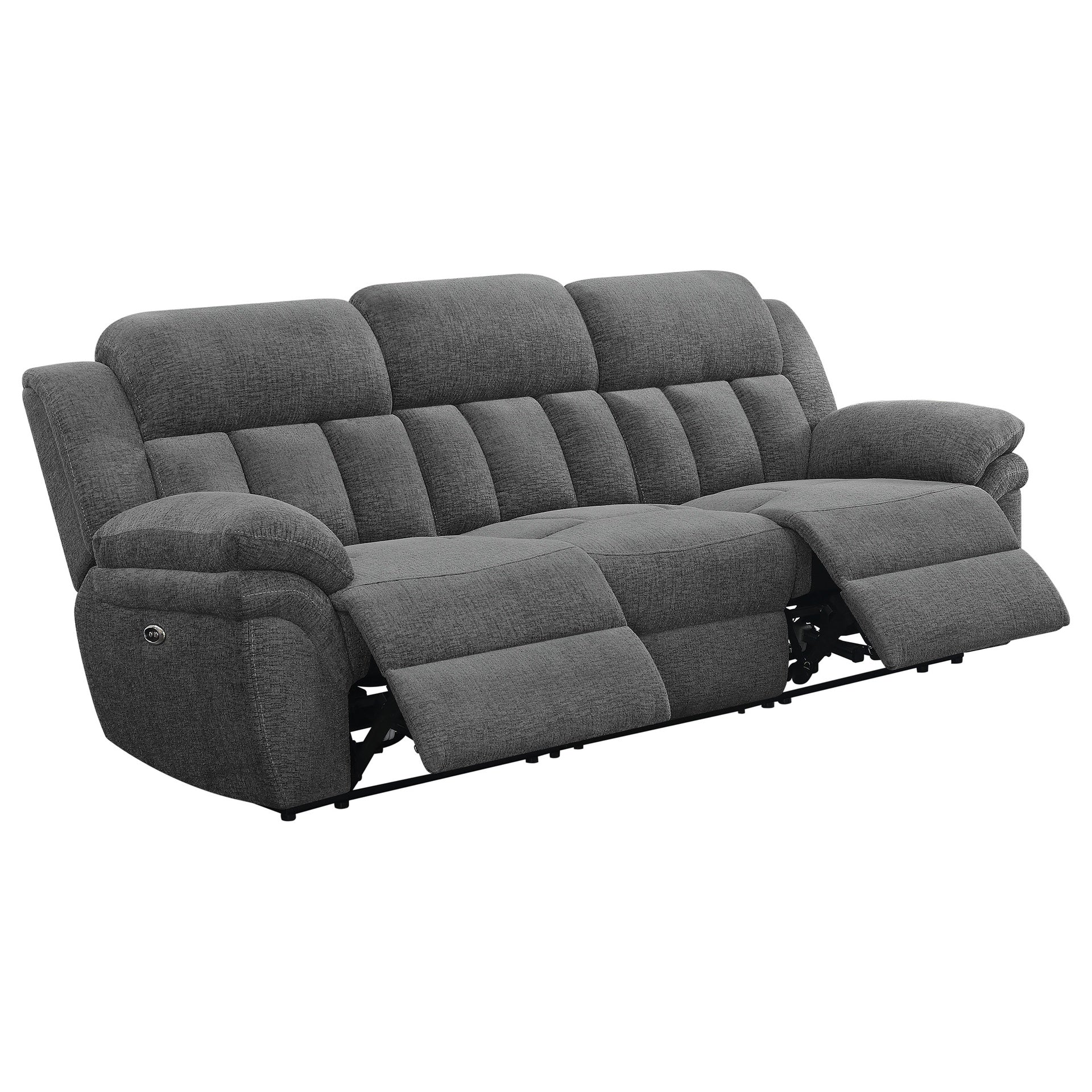 Divine Charcoal Upholstered Power Sofa