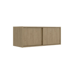 Note 32-Inch Wide Wall Storage Cabinet with Sliding Doors, Compact Wall-Mounted Storage Option for Bedroom, Office, Living Room or Garage Organization