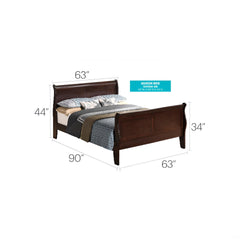 Louis Phillipe G3125A-QB Queen  Bed , Cappuccino
