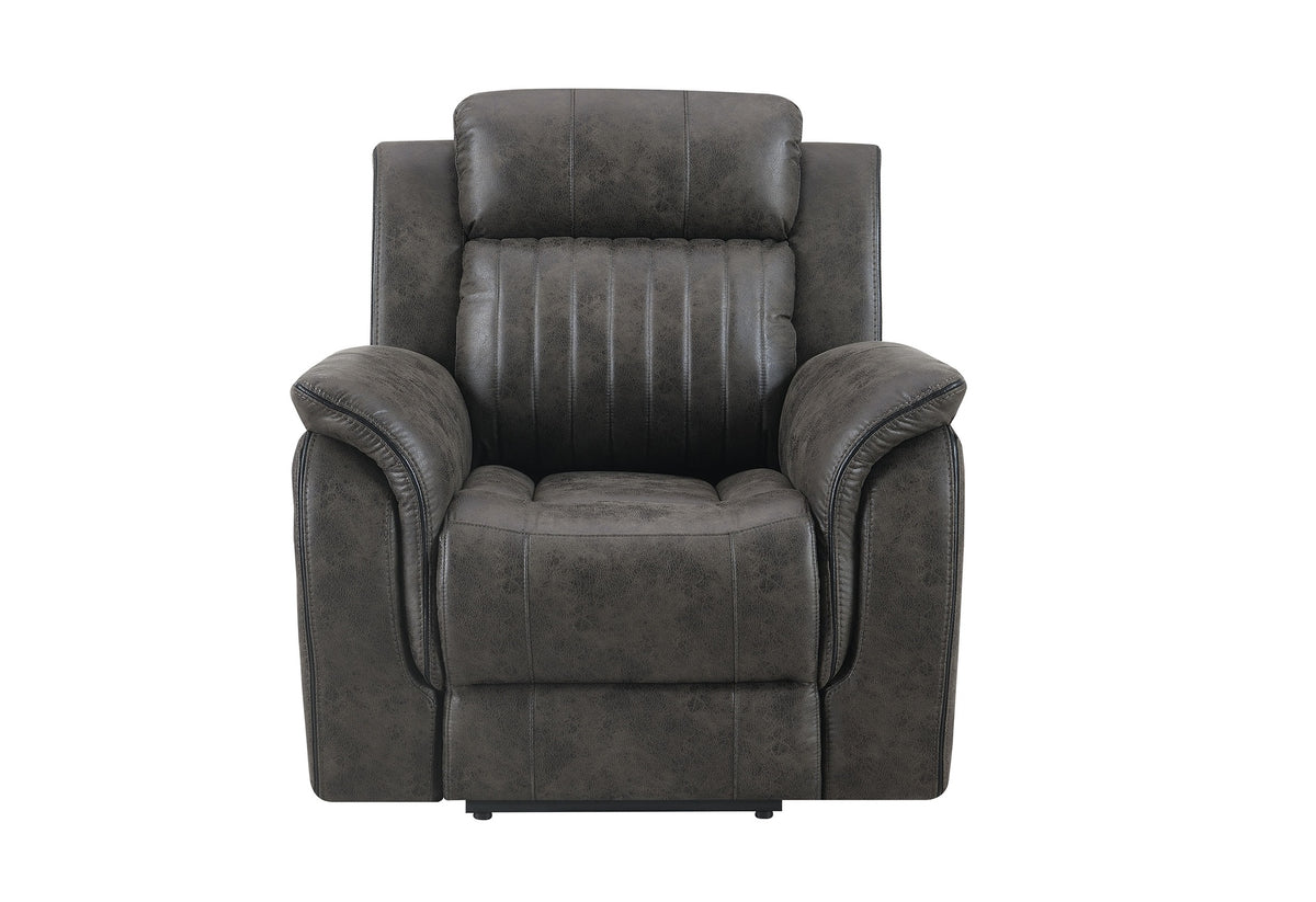 STEBAN GREY GLIDER RECLINER