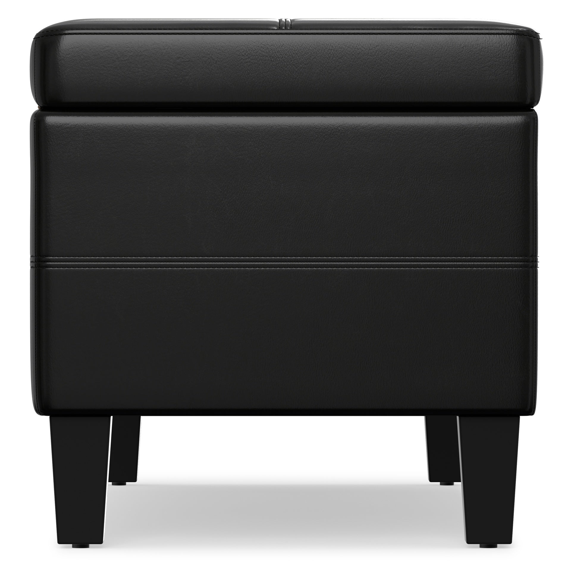 Afton - Storage Ottoman Bench - Midnight Black