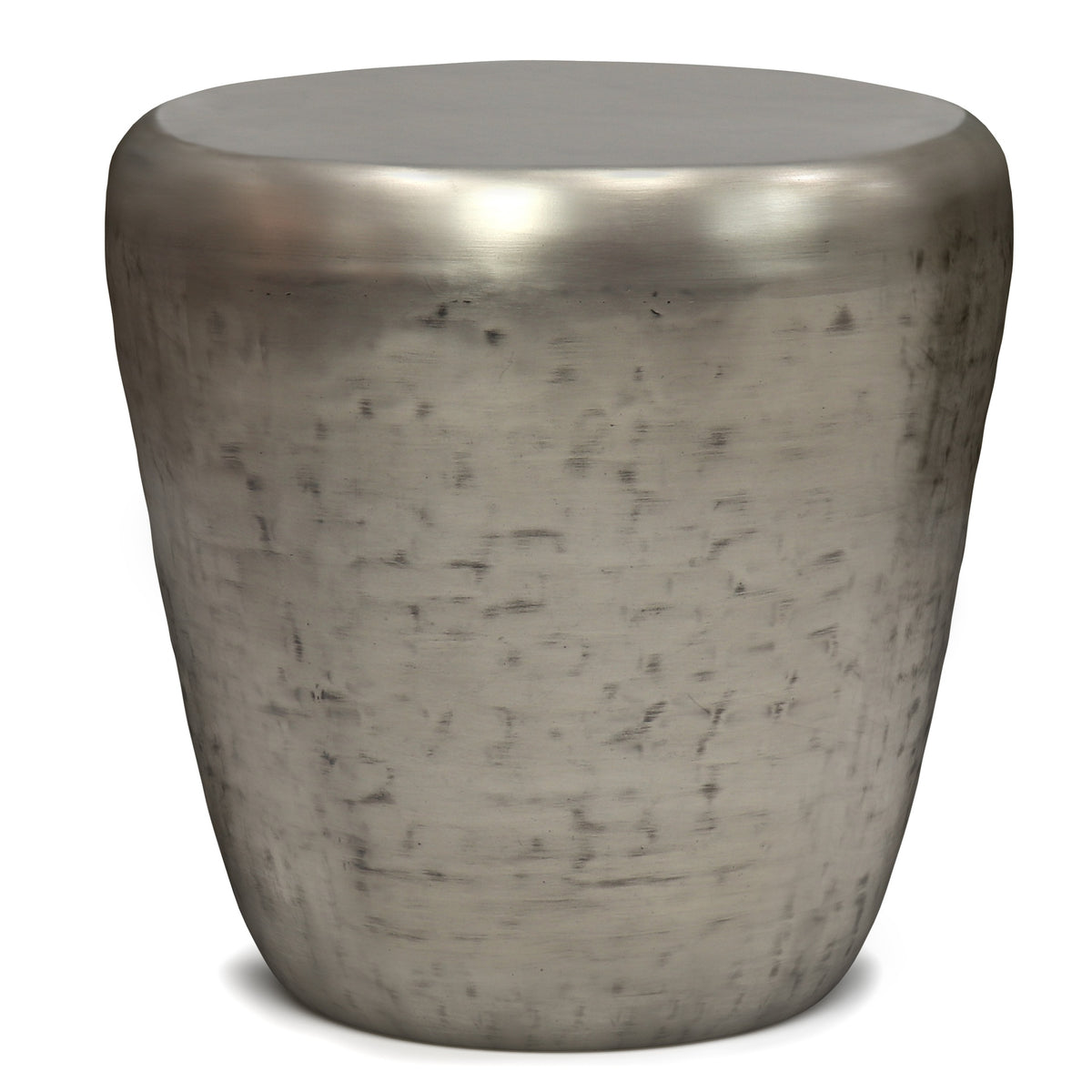 Garvy - Metal Side Table - Antique Silver