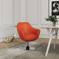 Swivel Lounge Chair in Orange