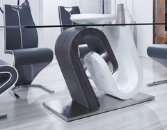 TONY DINING TABLE GREY/WHITE